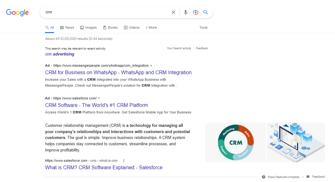 CRM Search Results